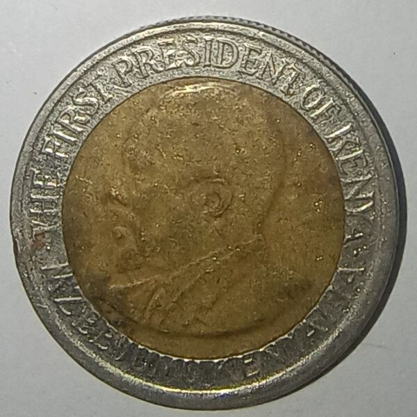 Atozshopi Kenya – Republic 5 Shillings Bimetallic Coin (2005–2009) 1Pcs